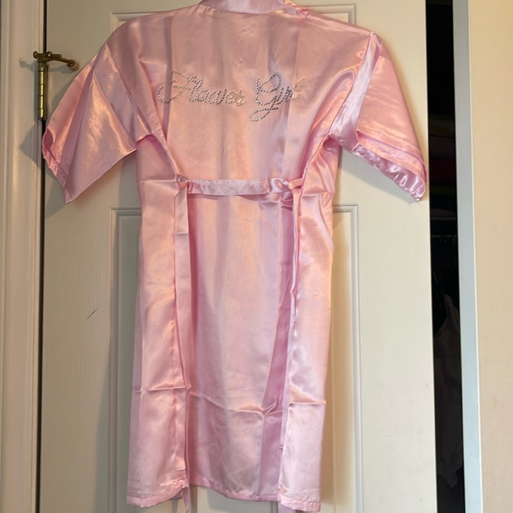 Pink flower girl robe